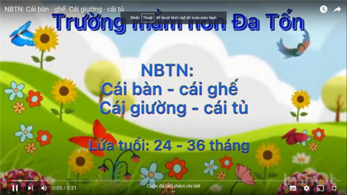 NBTN: Cái bàn- cái ghế, cái tủ- cái giường